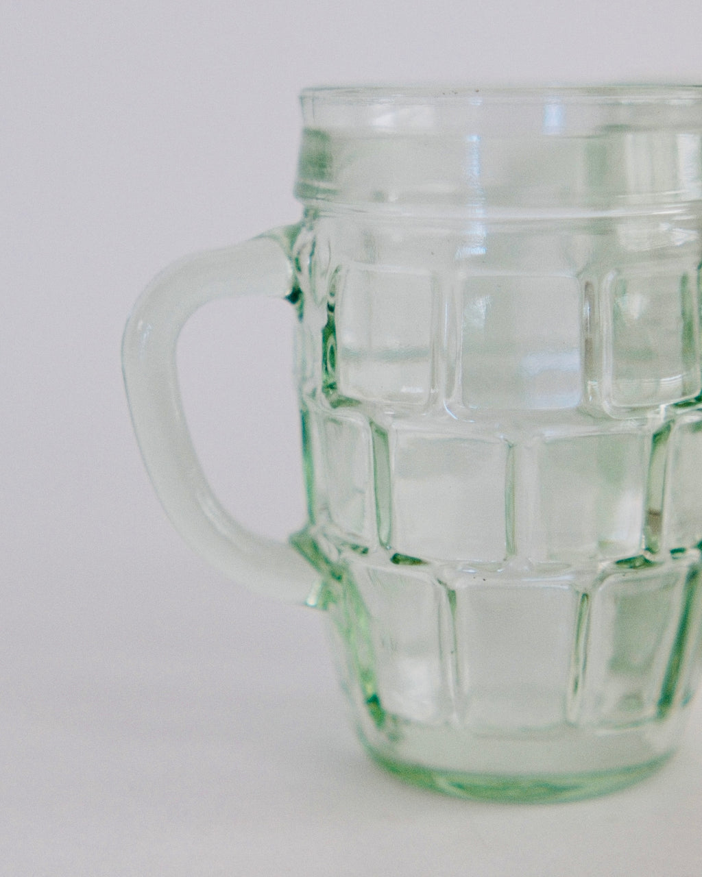 The Fountain Counter | Vintage Anchor Hocking Pale Green Barrel Mugs (Set of 2)