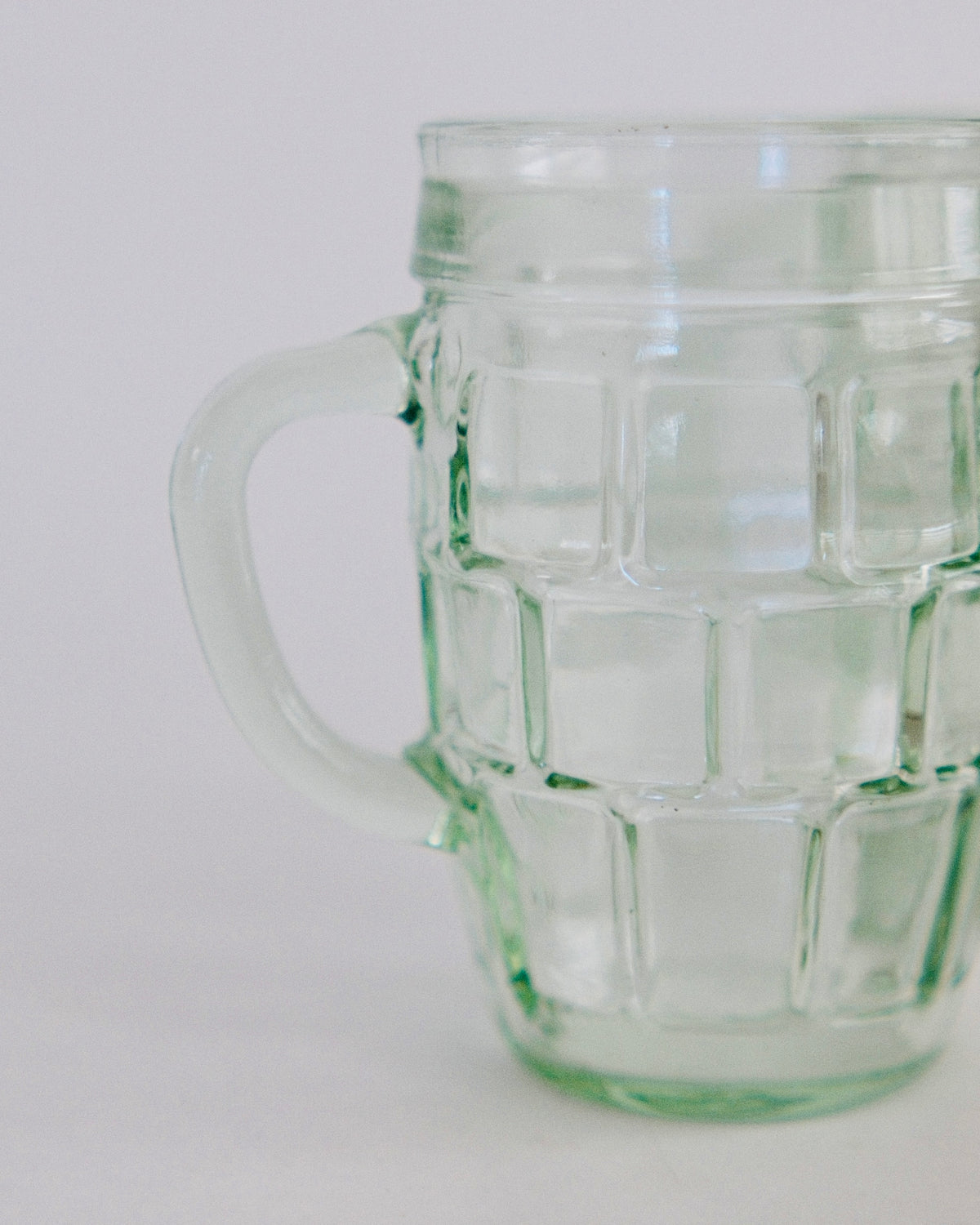 The Fountain Counter | Vintage Anchor Hocking Pale Green Barrel Mugs (Set of 2)