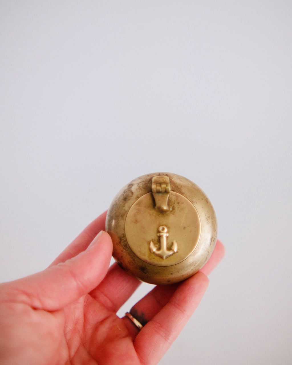 The Sailor's Companion | Vintage Brass Anchor Pocket Ashtray