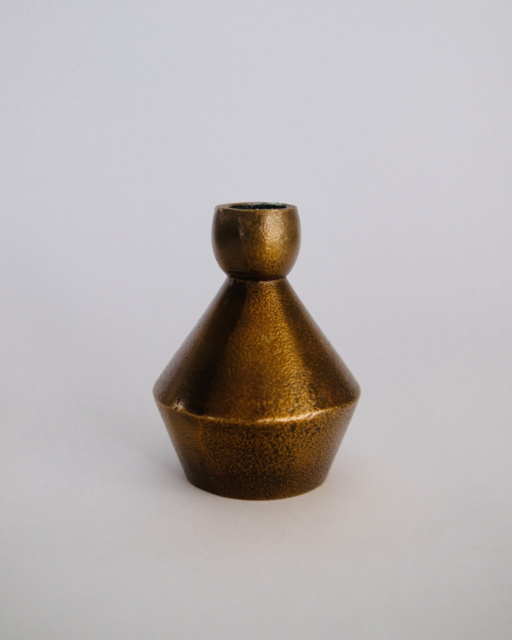 The Buoy Holder | Mid-Century Cast Brass Brutalist Candleholder