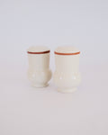 Vintage Camp Cream & Rust Ceramic Salt and Pepper Shakers