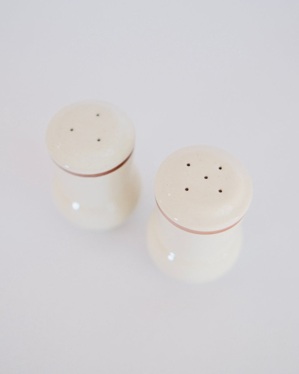 Vintage Camp Cream & Rust Ceramic Salt and Pepper Shakers