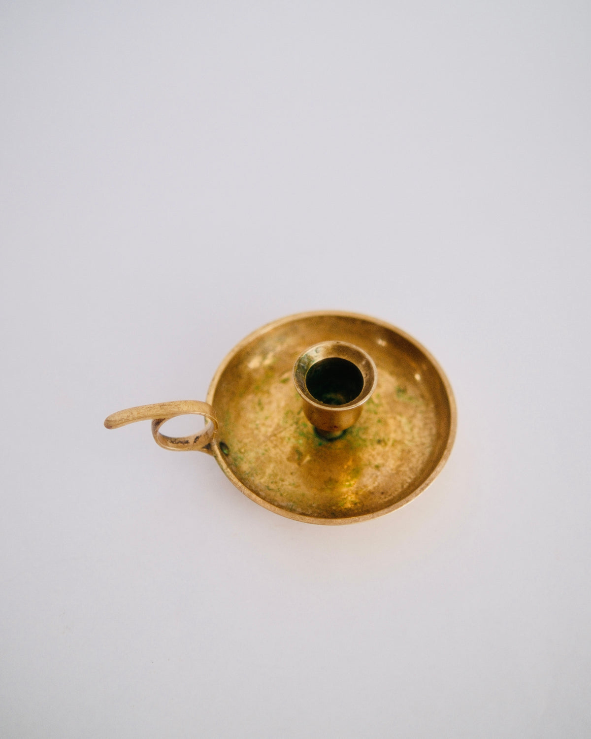 The Deckhand Chamberstick | Vintage Brass Handled Candleholder