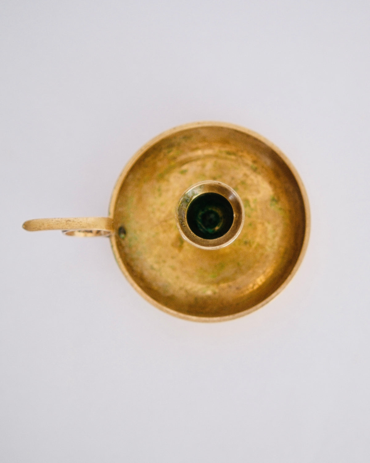 The Deckhand Chamberstick | Vintage Brass Handled Candleholder