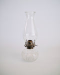 The Beacon | Vintage Austrian Cut Crystal Oil Lamp & Hurricane Chimney
