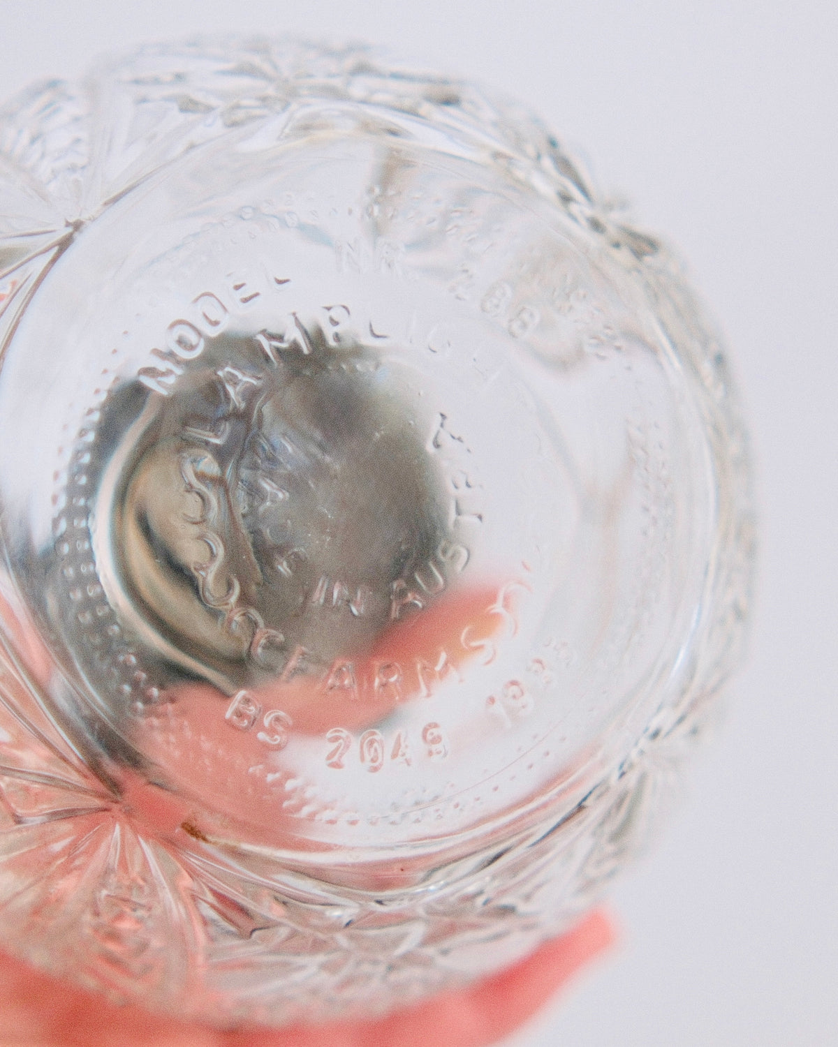 The Beacon | Vintage Austrian Cut Crystal Oil Lamp & Hurricane Chimney
