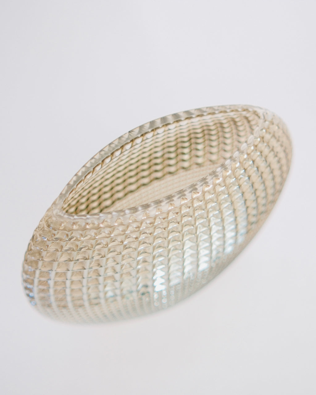 The Lens | 1980s Art Deco Revival Champagne Glass Pancake Vase