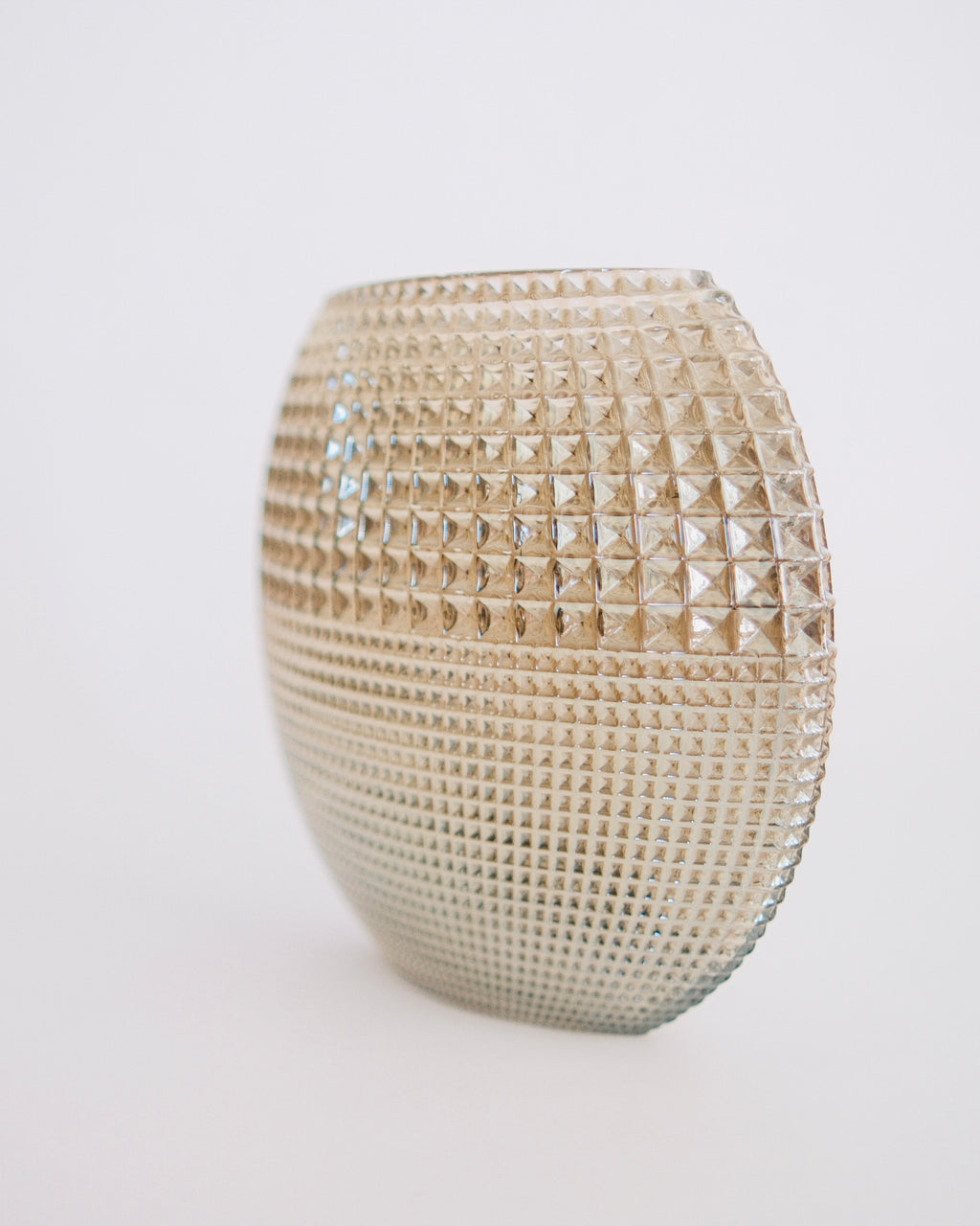 The Lens | 1980s Art Deco Revival Champagne Glass Pancake Vase