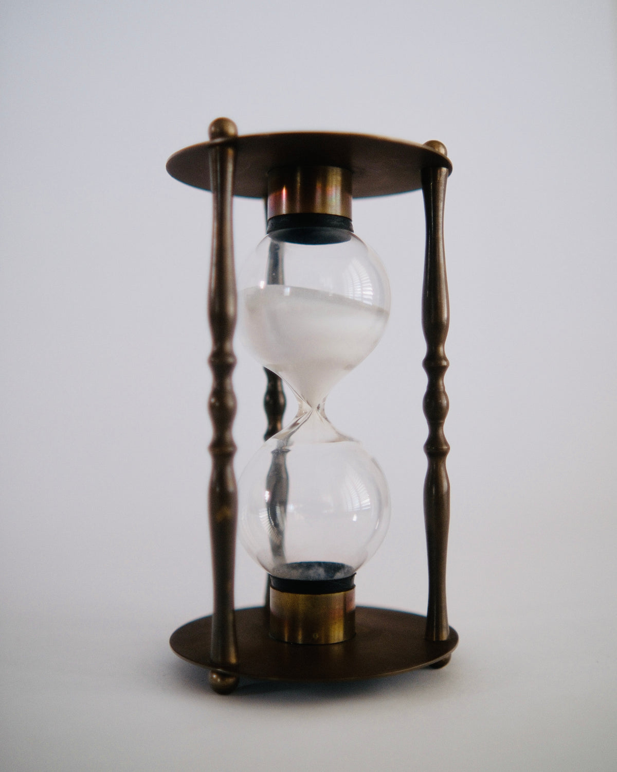 The Watchkeeper | Vintage Brass & Glass Sand Timer Hourglass