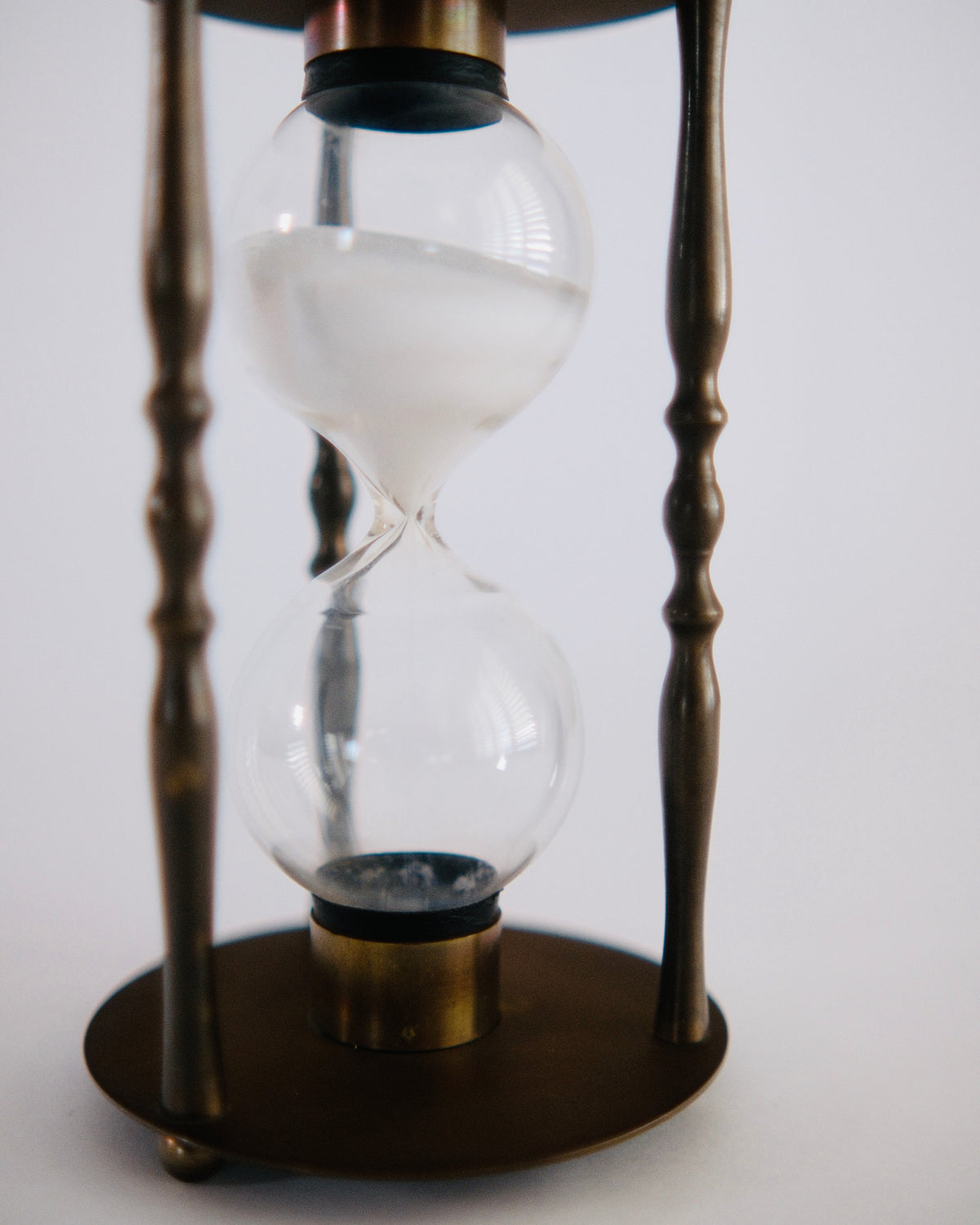 The Watchkeeper | Vintage Brass & Glass Sand Timer Hourglass