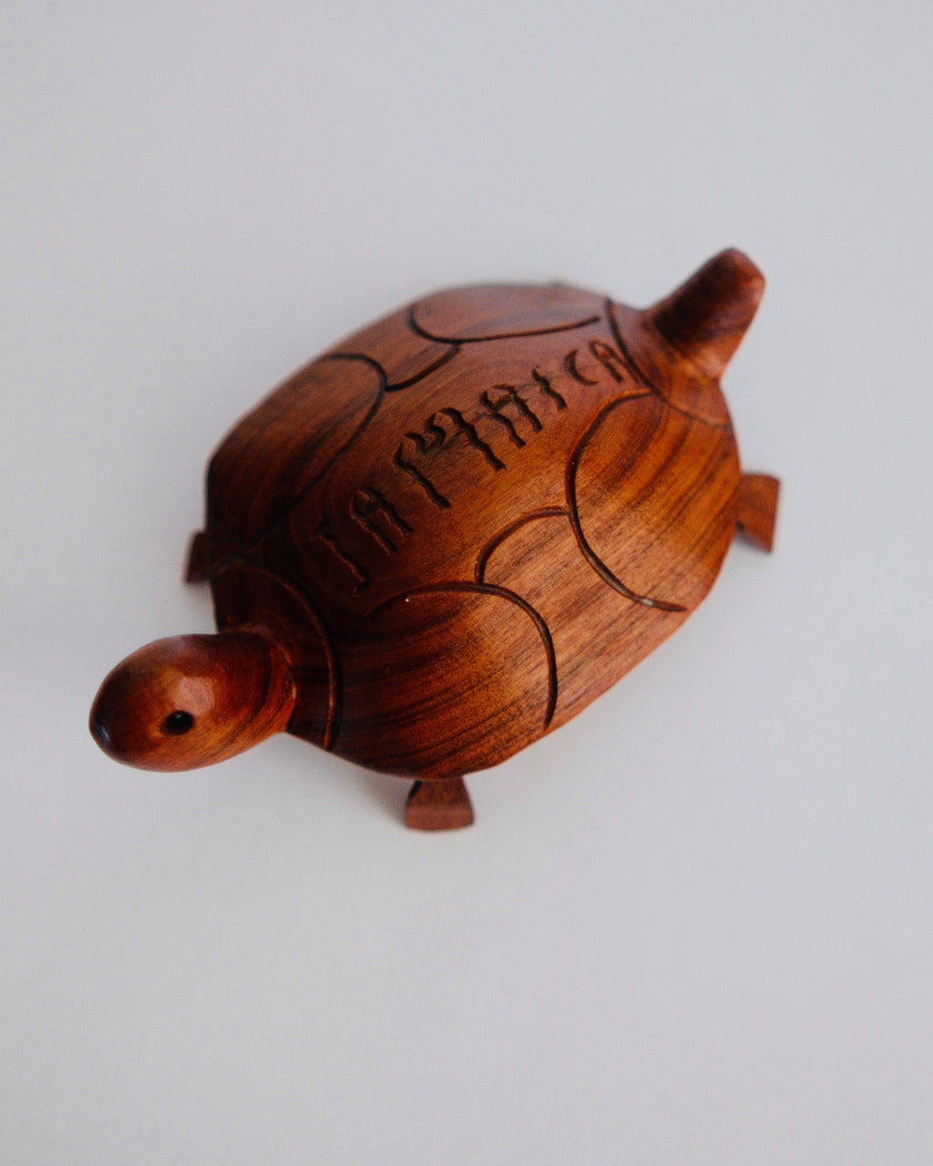 Vintage Hand-Carved Wooden Sea Turtle Figurine | Jamaica Souvenir