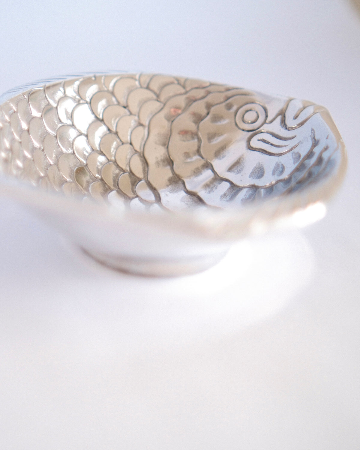 Hacienda Real Polished Mexican Pewter Fish Tray | Hand-Cast Serveware