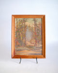 The Hidden Path | Framed Mid-Century Forest Painting by E. E. MacNelly