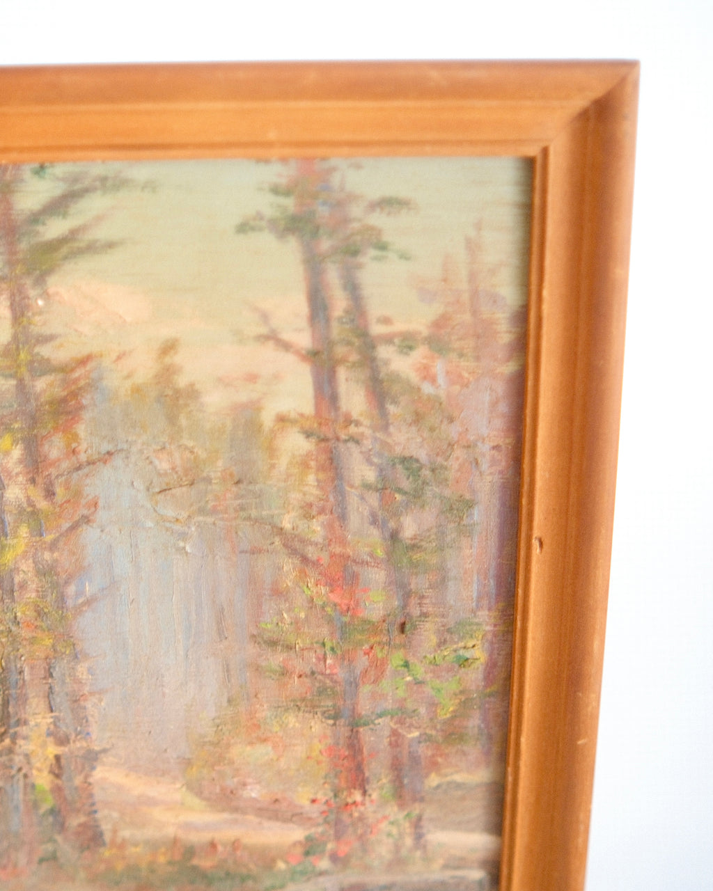 The Hidden Path | Framed Mid-Century Forest Painting by E. E. MacNelly