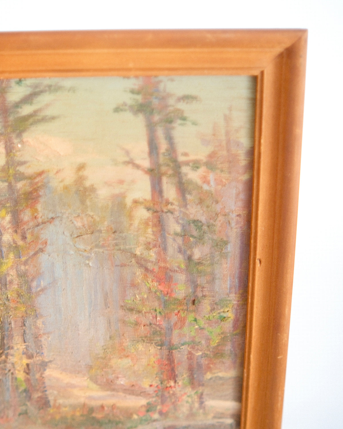 The Hidden Path | Framed Mid-Century Forest Painting by E. E. MacNelly