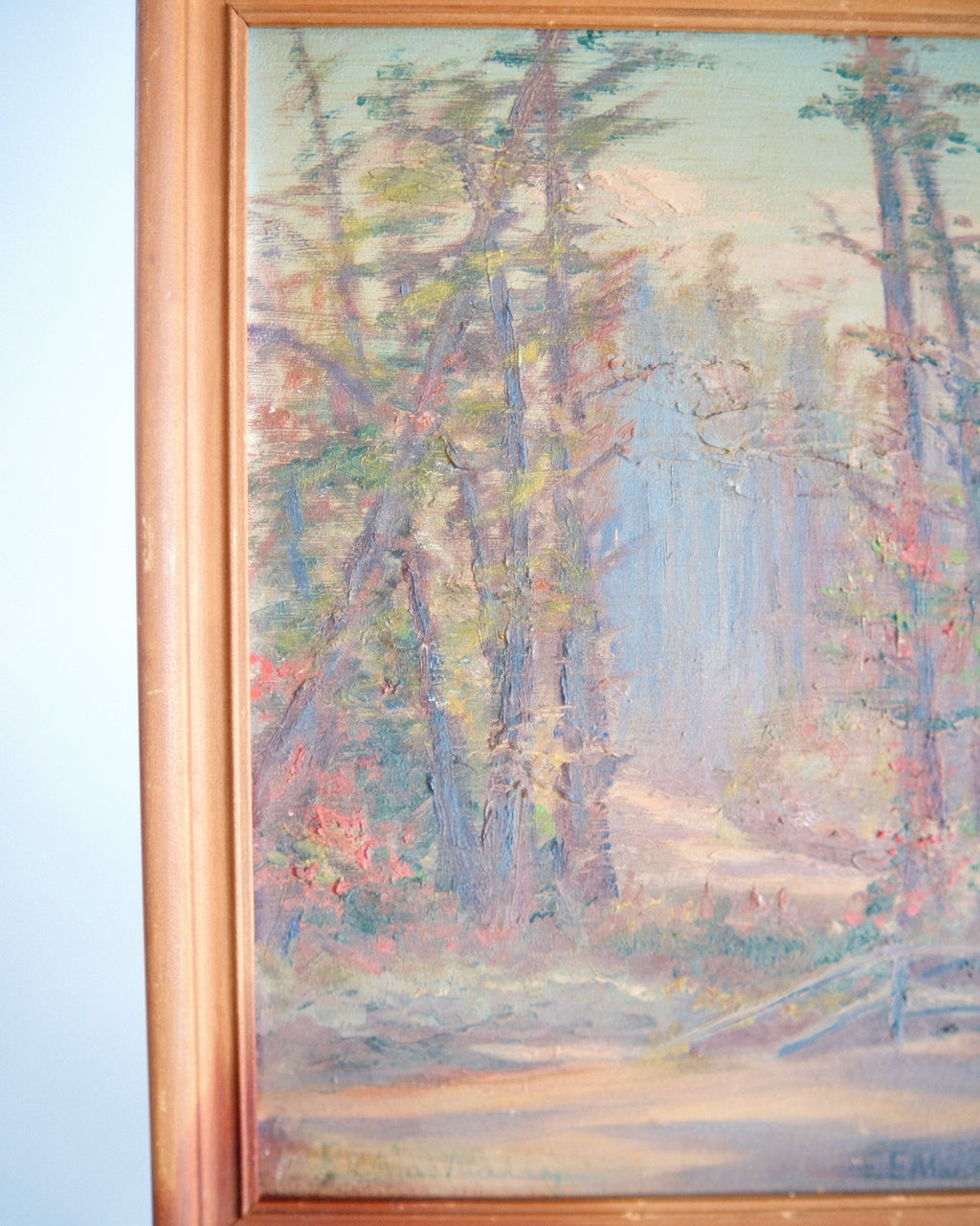 The Hidden Path | Framed Mid-Century Forest Painting by E. E. MacNelly