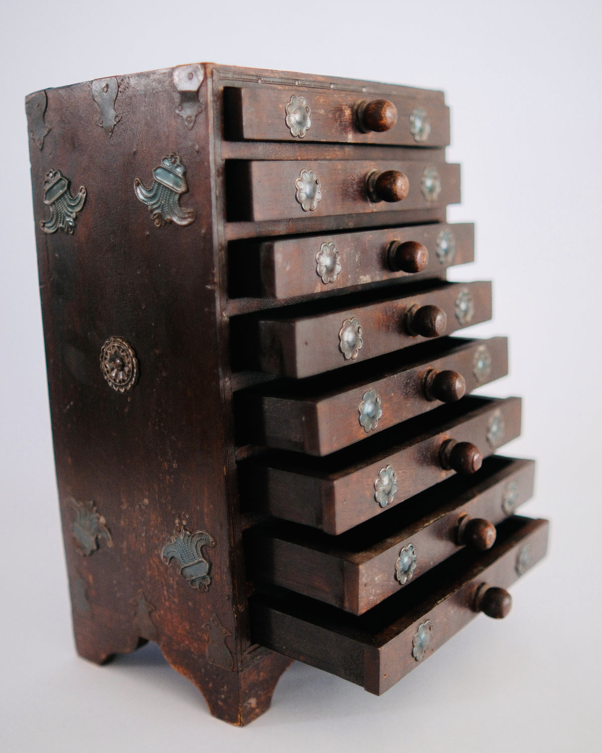 The Navigator’s Chest | Antique 8-Drawer Wooden Spice Cabinet