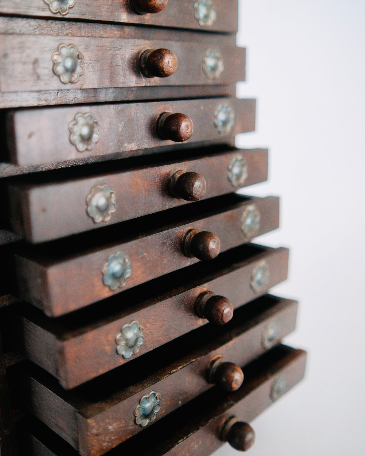 The Navigator’s Chest | Antique 8-Drawer Wooden Spice Cabinet