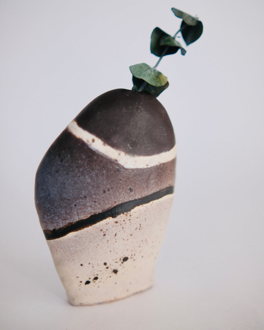 The Monolith | Vintage Asymmetrical Studio Pottery Bud Vase