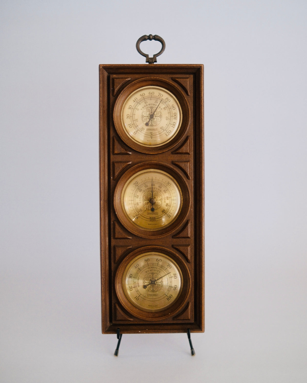 The Barometer | Springfield Carved Wood Wall Weather Station