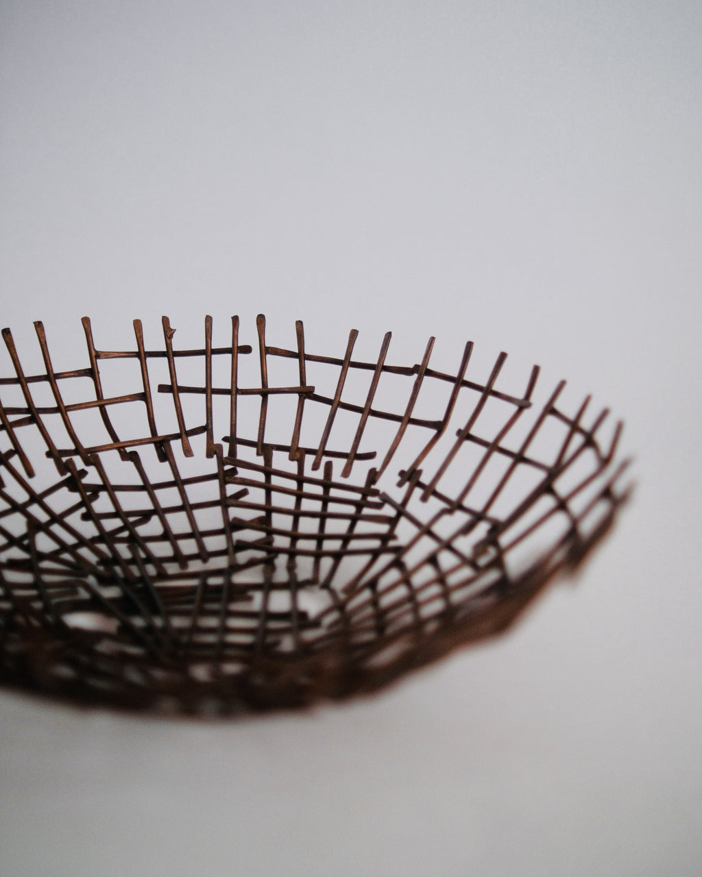 The Iron Nest | Mid-Century Brutalist Welded-Nail Centerpiece Bowl