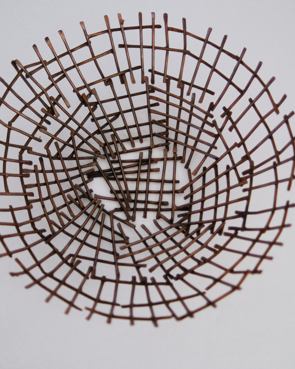 The Iron Nest | Mid-Century Brutalist Welded-Nail Centerpiece Bowl