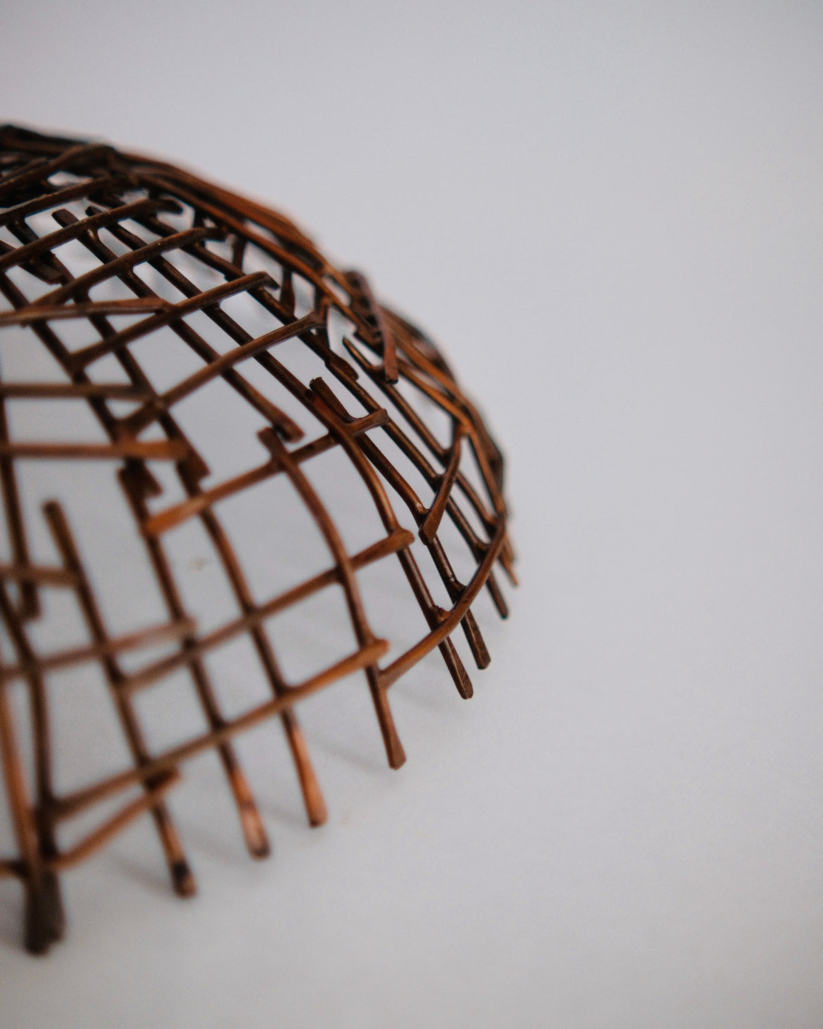The Iron Nest | Mid-Century Brutalist Welded-Nail Centerpiece Bowl